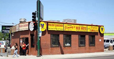 Jimmy's serves classic Chicago hot dogs